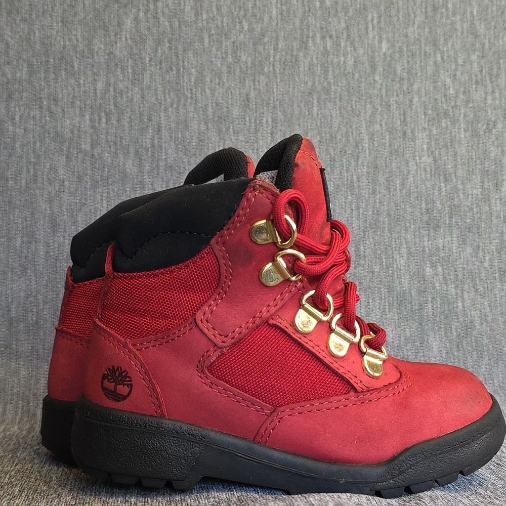 Timberland Toddlers Size 9 Retro Red Lace‎ Up - Picture 7 of 10